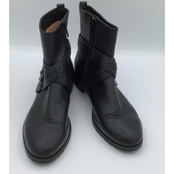 Jack Rogers Size 9.5 Black Booties Roping Buckle - Picture 1 of 7